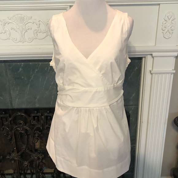 Tomorrow’s Mother White Maternity Top Large - Picture 1 of 4